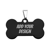 Aspire Personalized Engraved Pet ID Tags, Bone Shape Stainless Steel Tag with Chain, Custom Text for Lovers and Friends