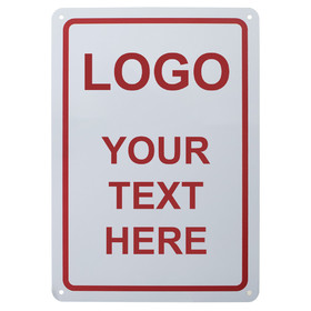 Aspire Custom Rectangle Shaped Aluminum Sign Add Your Text, 7" x 10", UV Printed