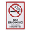 Aspire Plastic No Smoking Including E-Cigarettes Sign with 3M Tape, No Smoking Sign, 7" W x 10" L, Price/piece
