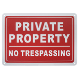 Aspire Private Property No Trespassing Sign, Premium Aluminum, Indoor and Outdoor Use, 7
