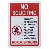 Aspire Premium Aluminum No Soliciting Sign for Home, House and Business, 7