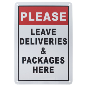 Aspire Please Leave Deliveries and Packages Here Sign, 7" W x 10" L