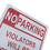 Aspire No Parking Sign, Violators Will Be Towed Away at Vehicle Owners Expense, Do Not Block Driveway Sign, 10" W x 14" L, Price/piece