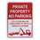 Aspire Aluminum No Parking Sign, Private Property Sign, Violators Will Be Towed Away At Vehicle Owners Expense, 10" W x 14" L, Price/piece