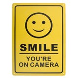Aspire Aluminum Smile You're on Camera Video Surveillance Sign, 10