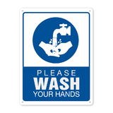 Aspire Plastic Please Wash Your Hands Sign, Hand Washing Sign for Business