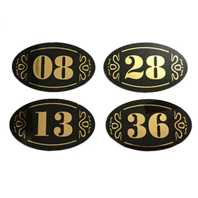 (Price/10PCS) Acrylic Numbers Sign, Number Tag, Hotel Number, Restaurant Number