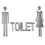 Aspire Blank Self-stick Men's and Women's Toilet Symbol Bathroom Sign, 7.8 inch, Price/piece