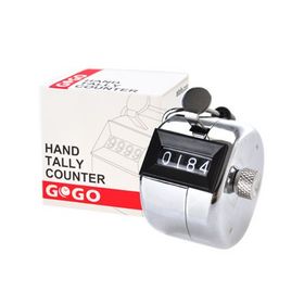 Custom Metal Counter, Hand Tally Counter, Solid Metal Palm Counter Clicker - Chrome Plated, 1.6" Diameter,