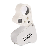 Custom Dual Power Light Up Magnifier Loupe - 30X & 60X Power Lens - 2 LED, 2.2