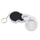 Custom Light up Magnifier Keychain - 5X Lens - 1 LED, 3.5" x 2.2" x 0.5", Silk Screen, Price/Piece
