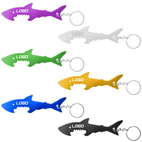 Aspire Custom Shark Bottle Opener with Key Chain, Laser Engraved, 4 1/4" Long x 1 1/8" Wide x 1/12" Thick