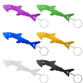 Blank Shark Bottle Opener with Key Chain, 4 1/4" Long x 1 1/8" Wide x 1/12" Thick