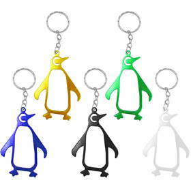 Aspire Blank Hollow Penguin Bottle Opener with Key Chain, 3" Long x 1 4/5" Wide x 1/6" Thick