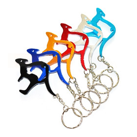 Blank Hollow Kangaroo Bottle Opener with Key Chain, 2 5/8" Long x 1 3/4" Wide x 1/8" Thick