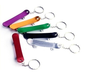 Blank Skate Board Bottle Opener with Key Chain, 3 1/2" Long x 2/3" Wide x 1/16" Thick