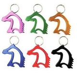 Custom Horse Head Bottle Opener with Key Chain, Laser Engraved, 2 1/4" Wide x 2 1/4" Long x 3/16" Thick