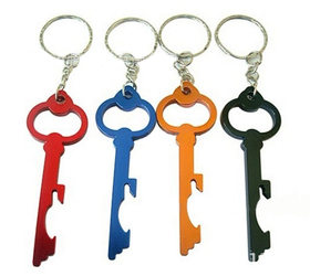 Blank Key Shaped Bottle Opener with Key Chain, 2 15/16" Long x 1" Wide x 1/8" Thick