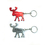 Custom Reindeer Shaped Bottle Opener with Keychain, Laser Engraved, 2.15" Long x 2" Wide x 0.12" Thick, Price/Piece