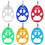 Aspire Custom Paw Shaped Bottle Opener with Keychain, 3-1/4"H x 1-3/4" W, Laser Engraved