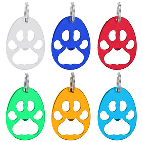 Blank Paw Shaped Bottle Opener with Keychain, 3-1/4"H x 1-3/4" W
