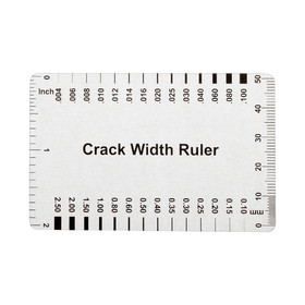 Blank Concrete Crack Width Ruler, 3 1/3" L x 2 1/5" W x 0.03" Thick