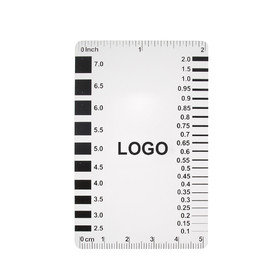 Muka Custom Crack Comparator, 3 1/3" L x 2 1/5" W x 0.03" Thick - Gloss Clear