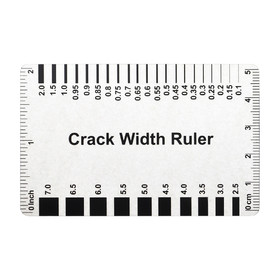 Blank Plastic Crack Comparator, Concrete Crack Width Ruler