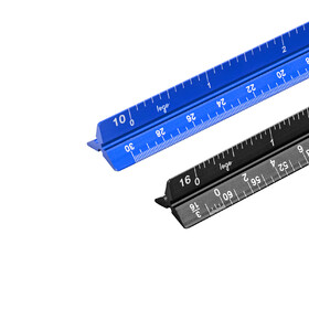 Muka Personalized Architectural Scale Ruler, Customized Engineer Scale Ruler, Laser Engraved Triangular Ruler for Architects, Draftsman, Engineers