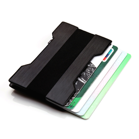 Aspire Blank Slim Wallet Metal RFID Card Wallet, 3-2/5"L x 2"W