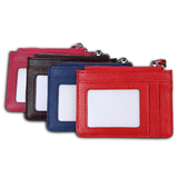 Aspire Custom Small Womens RFID Zippered Card Holder Wallets with ID Window & Key Chain, 4.5