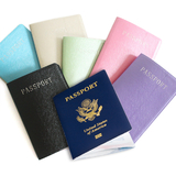 Aspire Blank PU Leather Passport Holder Cover & Travel Wallet ID Card Case