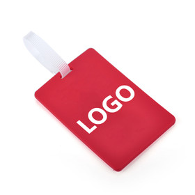 Custom 3D Soft PVC Luggage Tag w/ Pocket, 2-3/4" W x 4-1/4" H