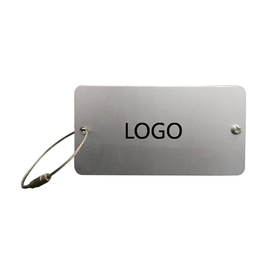 Custom Luggage Tag, 2.32" H x 4.6" W, Aluminum, Silkscreen or Laser printing