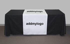 Custom Printed 11.5 Oz. Polyester Table Banner w/ Two Color Imprint