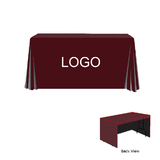 Custom Open Back Flat 3 Sides Table Cover Fits 6ft Table
