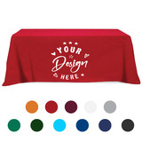 Toptie Personalized 8 Feet Table Cloth, Customized 8ft Table Cover, Open Back