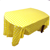 Premium Rectangle Gingham Plastic Table Cover, Checkered Disposable Table Cloth, 54