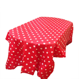 Heavy Duty Rectangle Polka Dots Plastic Table Cover, Disposable Table Cloth, 54