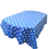 Heavy Duty Rectangle Polka Dots Plastic Table Cover, Disposable Table Cloth, 54" x 108"