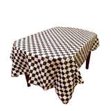 Heavy Duty Rectangle Checkered Plastic Table Cover, Disposable Table Cloth, 40