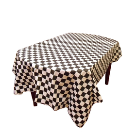 Heavy Duty Rectangle Checkered Plastic Table Cover, Disposable Table Cloth, 40" x 78"