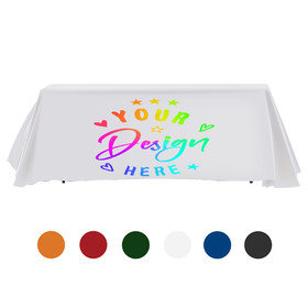 TOPTIE Customized Rectangular Tablecloth for 4 FT Table Full Color Imprint