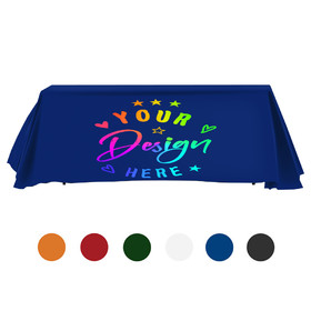 TOPTIE Personalized Rectangular Tablecloth Fits 6 FT Table Full Color Imprint