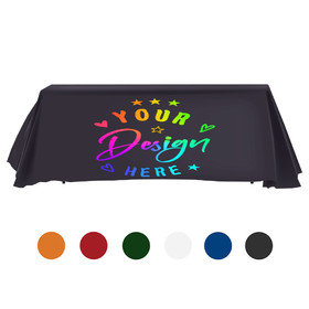 TOPTIE Personalized Rectangular Tablecloth for 8 FT Table Full Color Imprint