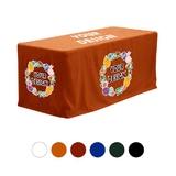 TOPTIE Custom Fitted Table Cover for 8 FT Table, Full Color Imprint, Open Back