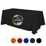 TOPTIE Personalized Tablecloth for 4 Ft Table, Heat Transfer Printing, Open Back