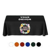 TOPTIE Personalized Tablecloth for 4 FT Table, Full Color Imprint, Open Back