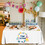 TOPTIE Personalized 8 Feet Table Cloth, Customized 8ft Table Cover, Open Back