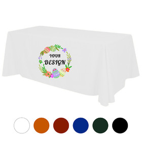 TOPTIE Personalized Tablecloth for 8 Ft Table Full Color Imprint 3 Sided